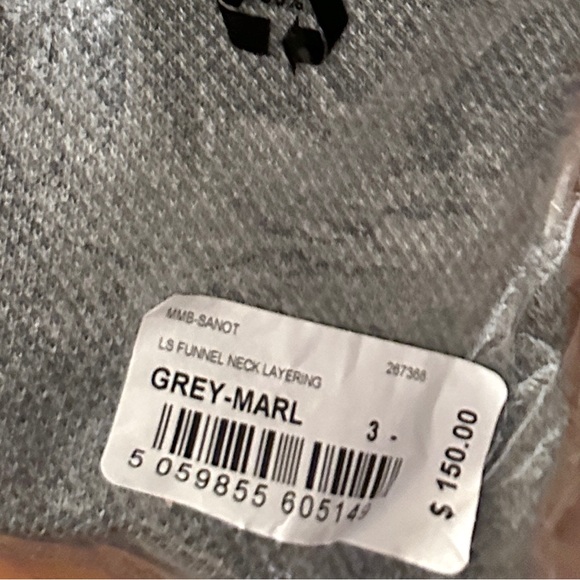 NEW Ted Baker Half Zip Pullover Sweater - Original Pkg Textured Gray Cotton - Picture 5 of 12